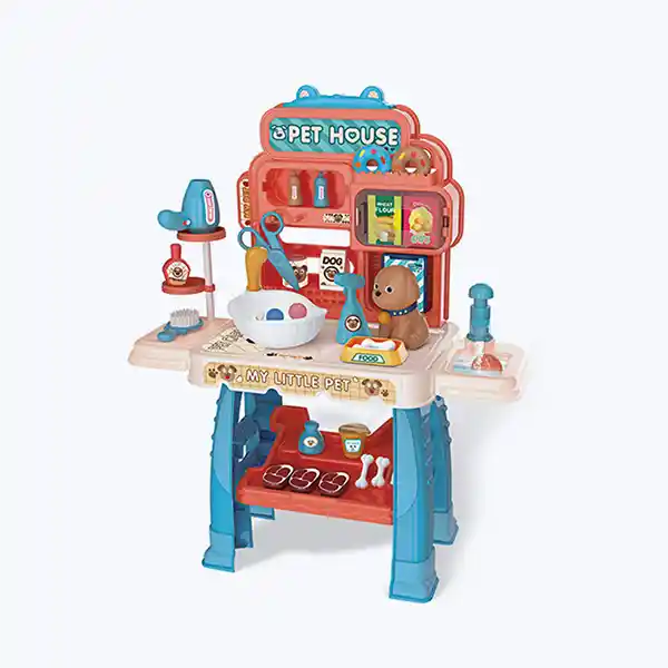 Jouet éducatif de haute qualité – Maison pour animaux mignons avec table de médecin, jeu de simulation pour enfants