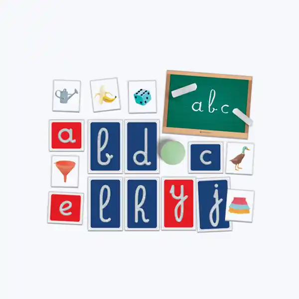 Clementoni – Les Lettres Tactiles Montessori – Coffret éducatif avec ardoise et cartes