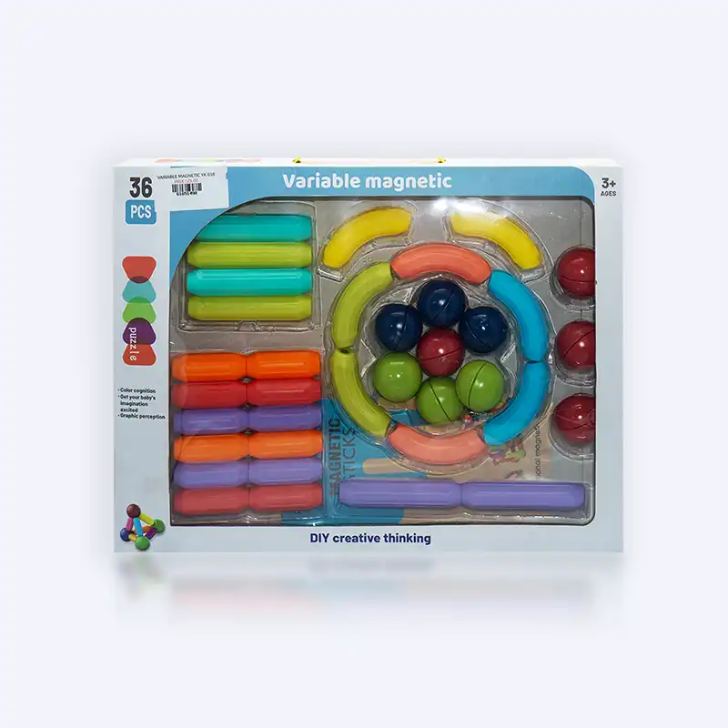 Jeu de Construction Magnétique – 36 bâtons pour enfants