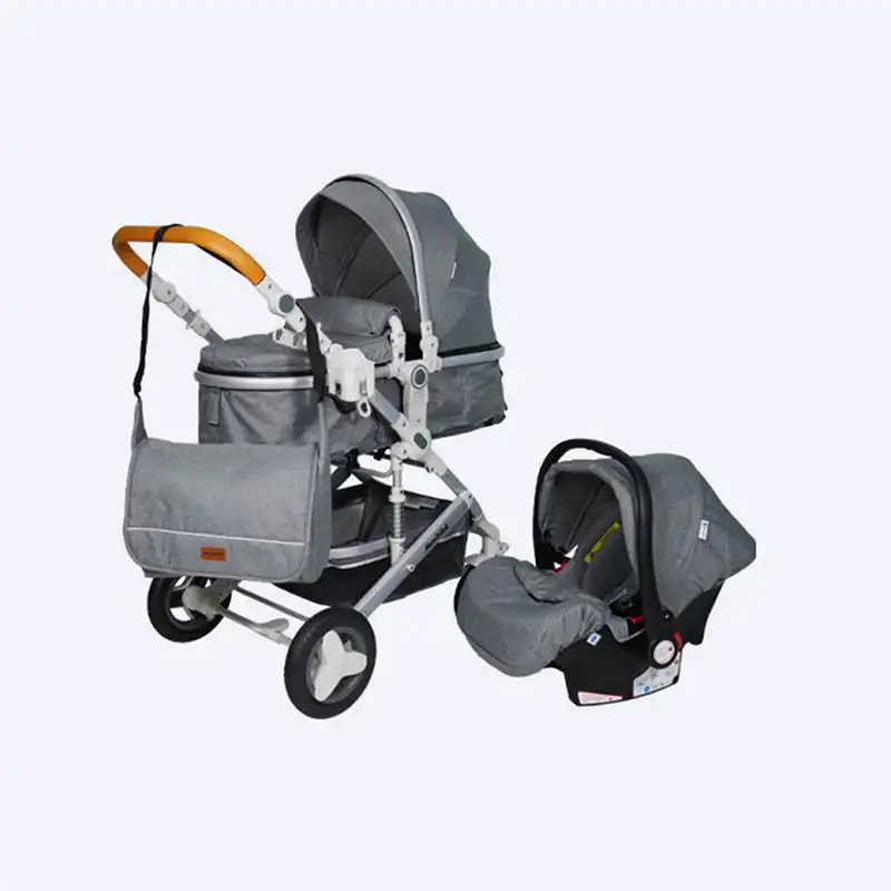 Poussette Réversible Urban Tendance avec Maxi Cosi et Sac à Langer – Gris – Mon Bébé