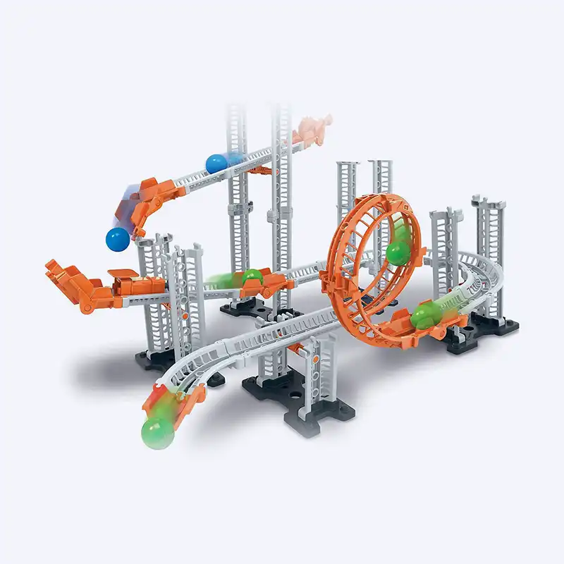 Clementoni Action & Reaction – Kit Circuit à Billes | Construction Multi-pièces | 8+ ans