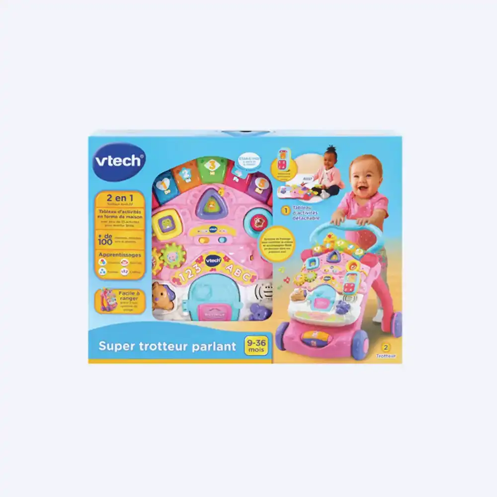 TROTTEUR PARLANT 2 EN 1 ROSE – VTECH
