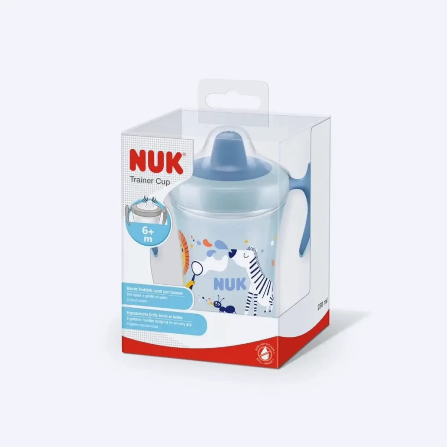 Nuk Gobelet d'apprentissage anti-fuite Embout souple anti-fuite | 6 mois et plus | Sans BPA | 230 ml