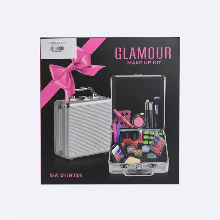 Mallette Maquillage GLAMOUR Kit Complet Femme - Valise Beauté Alu