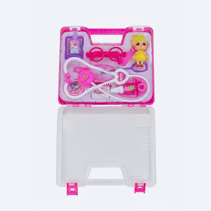 Mallette Docteur Enfant Rose - Kit Médical Jeu d'Imitation 3+