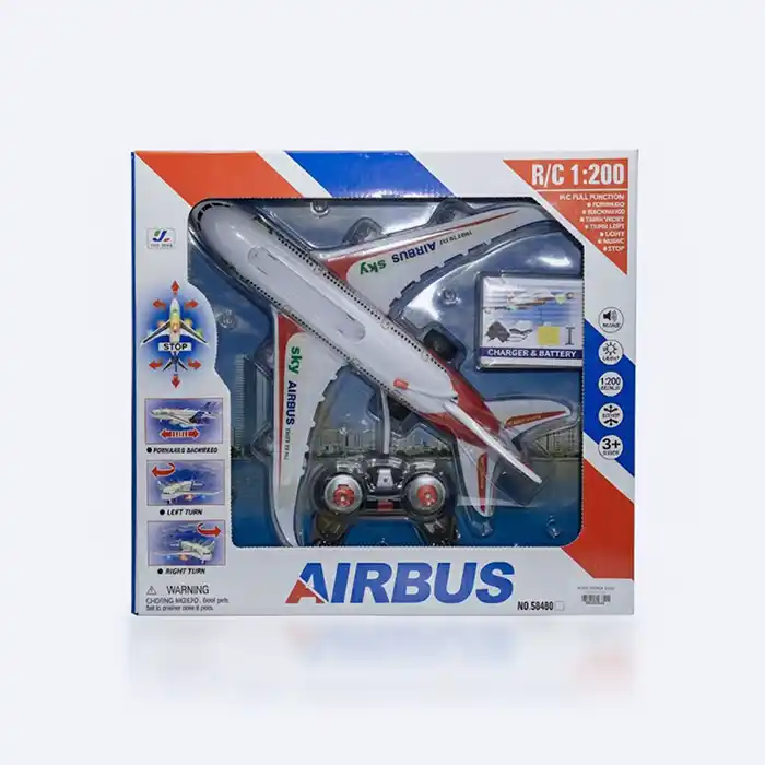 Avion Airbus Télécommandé RC 1:200 avec Lumières & Son Enfant