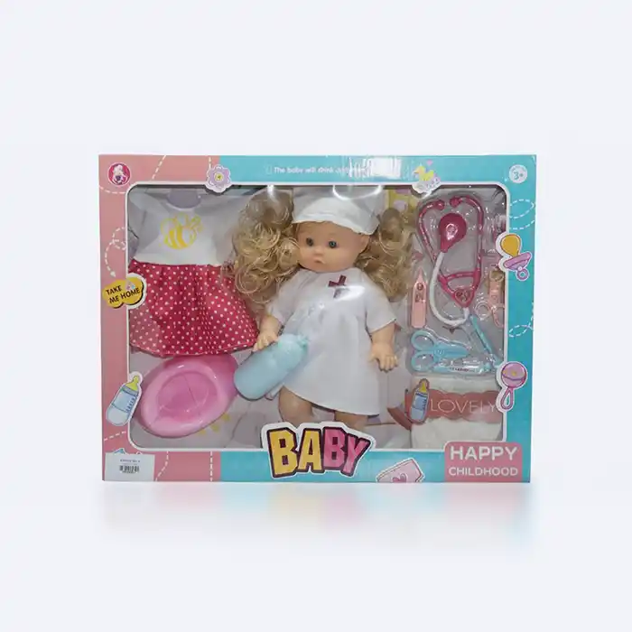 Poupée Bébé Infirmière Interactive avec Accessoires et Tenue de Rechange