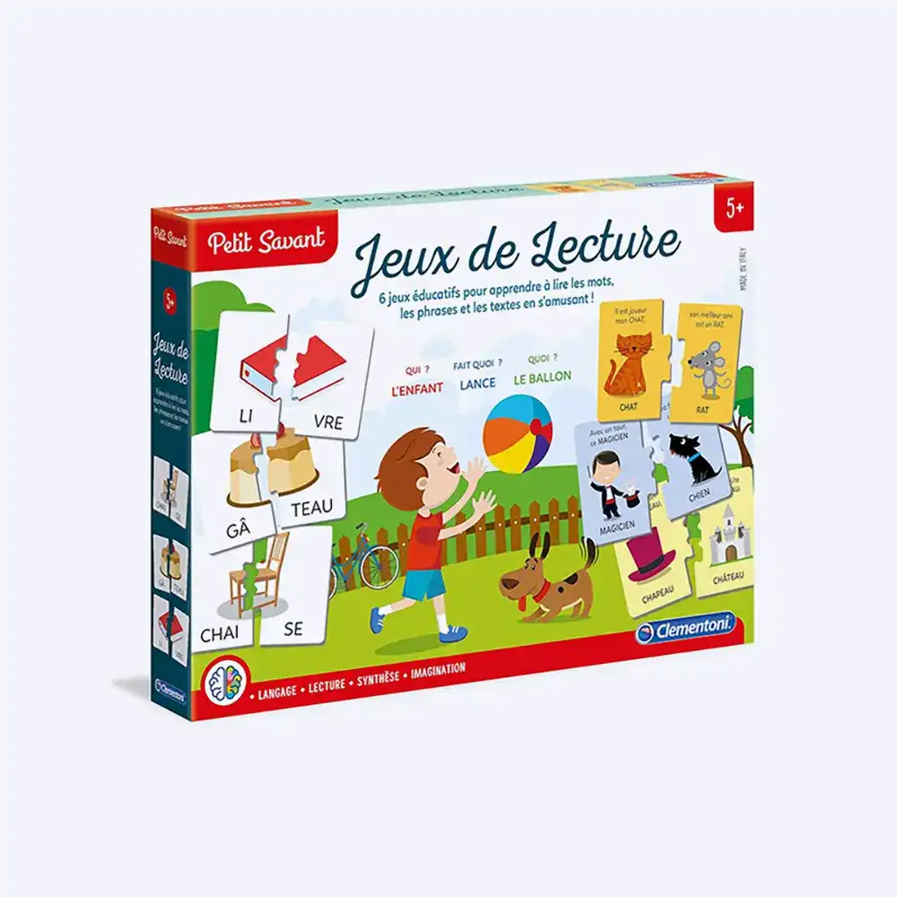 Clementoni Petit Savant - Ensemble de Jeux Educatifs pour Enfants dès 5 Ans et plus - Jeux de Lecture - Développe Langage, Lecture, Esprit de Synthèse, Imagination