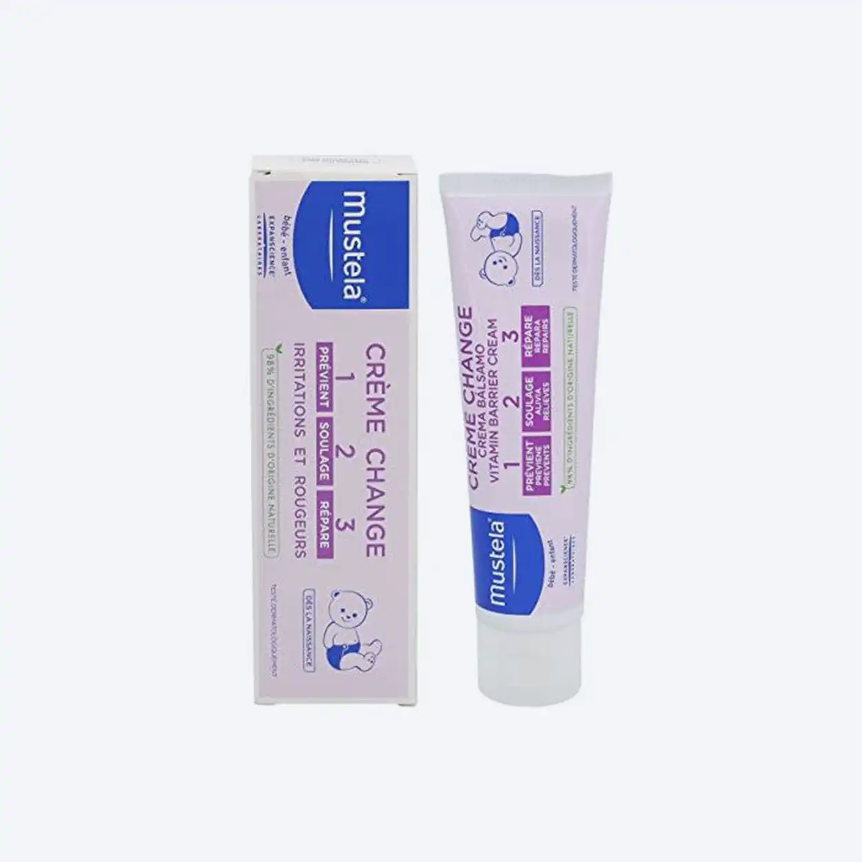 MUSTELA CREME POUR LE CHANGE VITAMINEE 100ML PRÉVIENT LES ROUGEURS