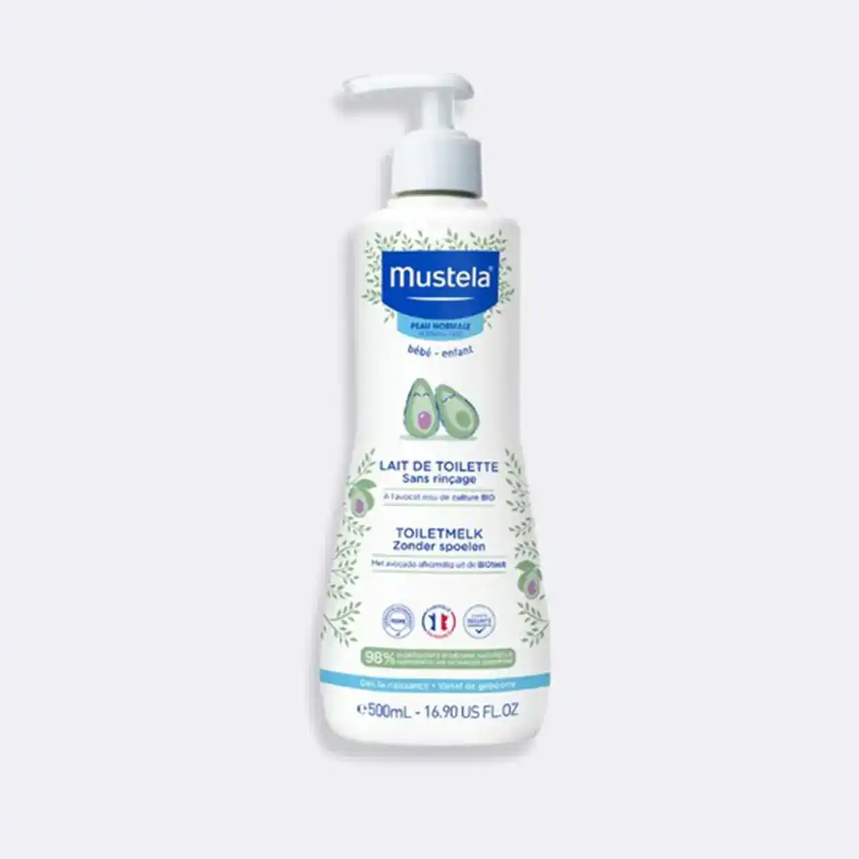 Mustela Lait de toilette sans rinçage à l'avocat BIO