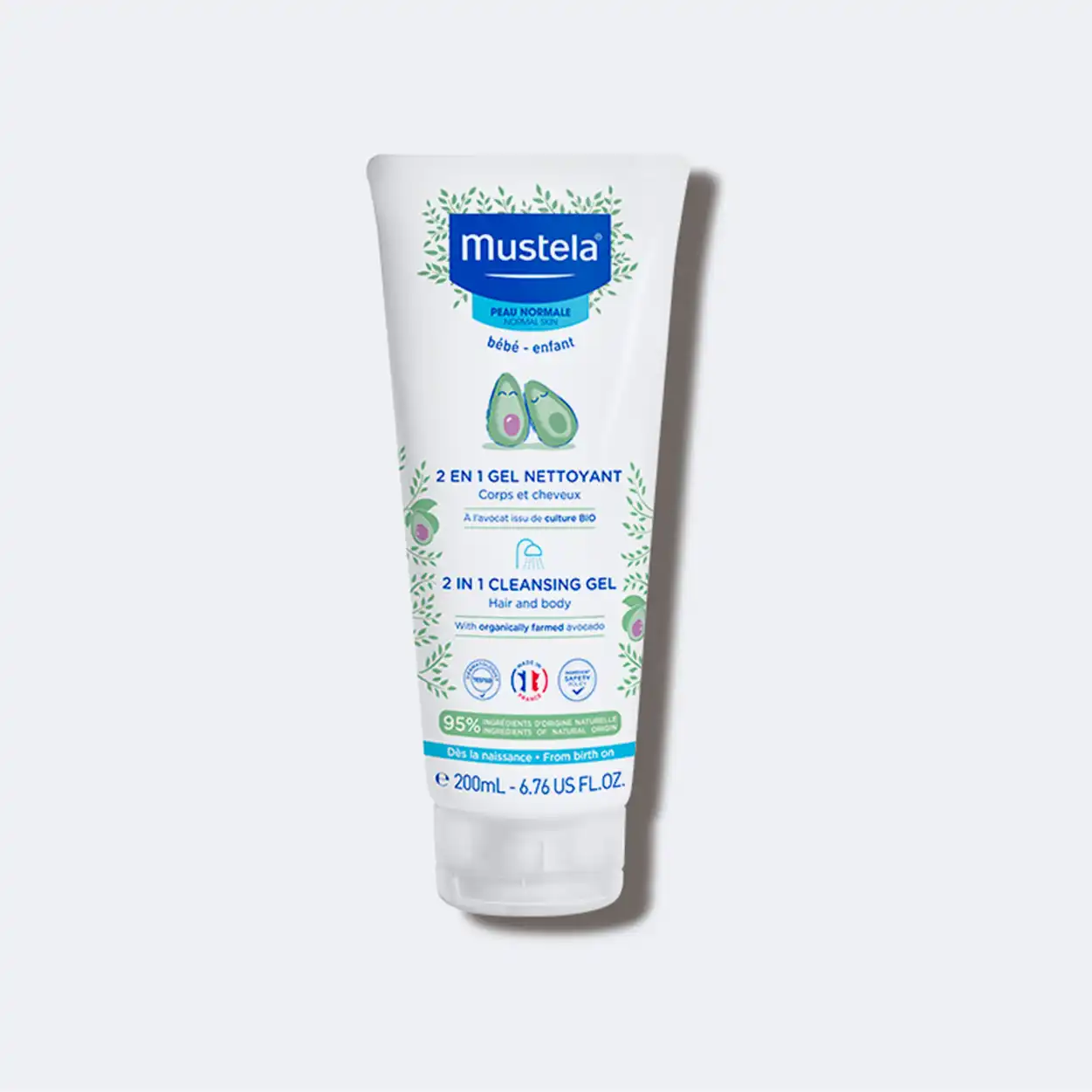Mustela peau normale normal skin bebe – enfant 2 en 1 Gel Nettoyant à l'Avocat