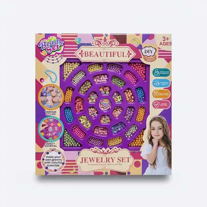 Kit de Fabrication de Bijoux & Bracelets DIY Enfant - Maxi Perles