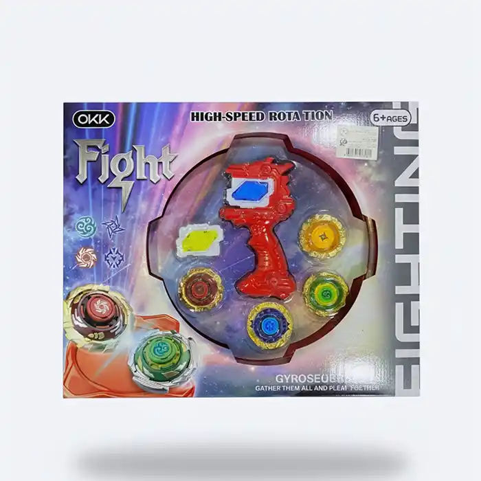 Kit Toupie Combat OKK Fight - Lanceur & Toupies Rotation Rapide