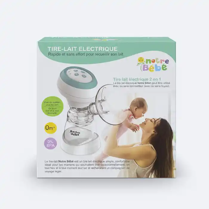 Tire-Lait Électrique 2 en 1 Portable & Sans Fil - Allaitement Bébé 0m+