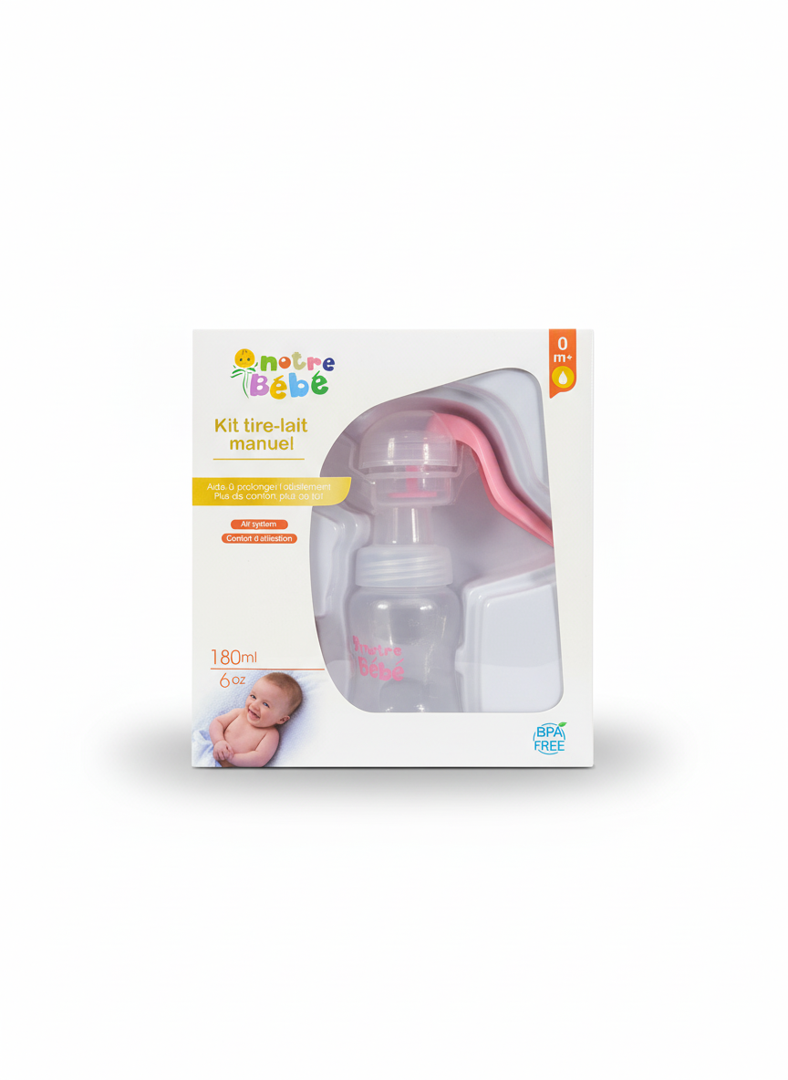 Kit Tire-Lait Manuel Notre Bébé 180ml Confort 0m+ Sans BPA