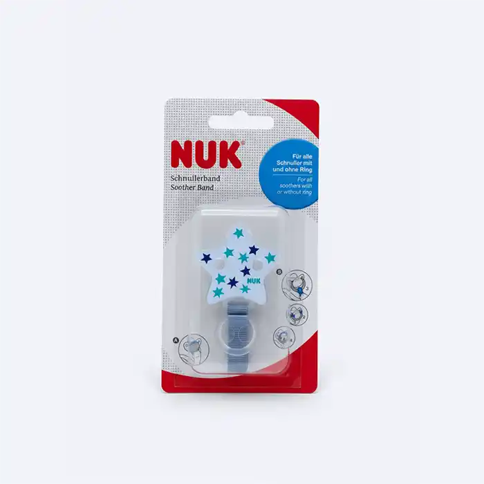 NUK Attache-Sucette Universelle Étoile | Clip Sécurité | Nouveau-Né Qualité