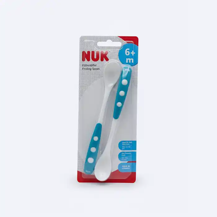 NUK Cuillères Bébé 6+m (Lot de 2) | Alimentation Apprentissage Sécurité