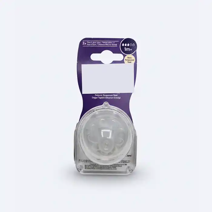 Tétines Biberon Débit Lent 1m+ (x2) | Natural Response Test