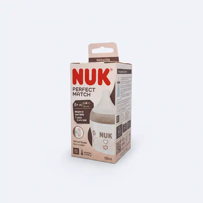 Biberon NUK Perfect Match 150ml | Tétine Souple Nouveau-Né 0m+