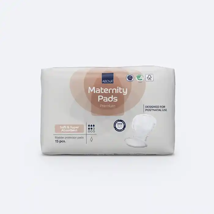 Abena Serviettes Maternité Premium | Protection Postnatale Douce (15 pcs)