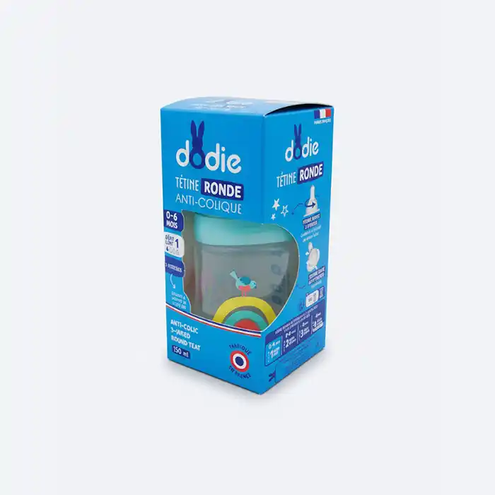 Biberon Anti-Colique Dodie Tétine Ronde 150ml - 0-6 Mois Qualité