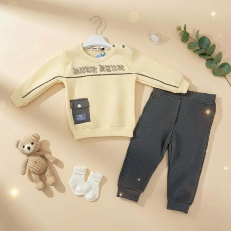 Ensemble Bébé Confortable Hiver/Automne - Sweatshirt & Pantalon Doux