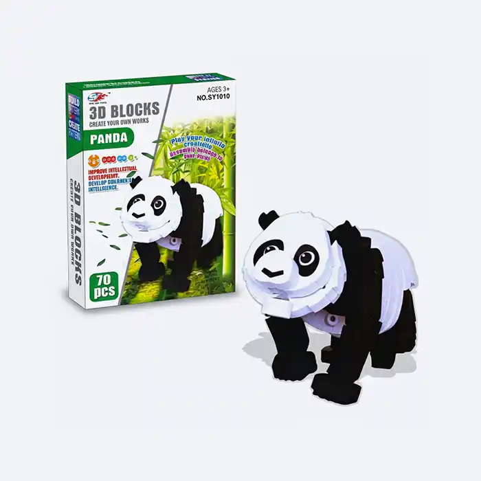 SEN YAN TOYS Blocs 3D Panda Mousse EVA - 70 pièces (dès 3 ans)