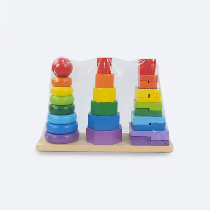 Trieur et Empileur de Formes Géométriques en Bois - Qualité