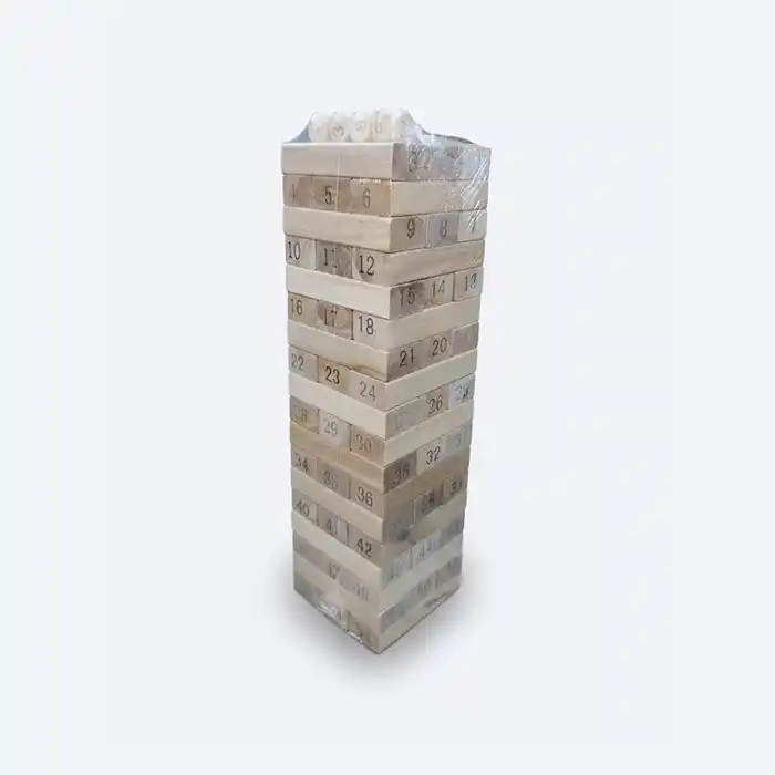 Jeu de Construction Tour en Bois 54 Blocs - Qualité & Famille