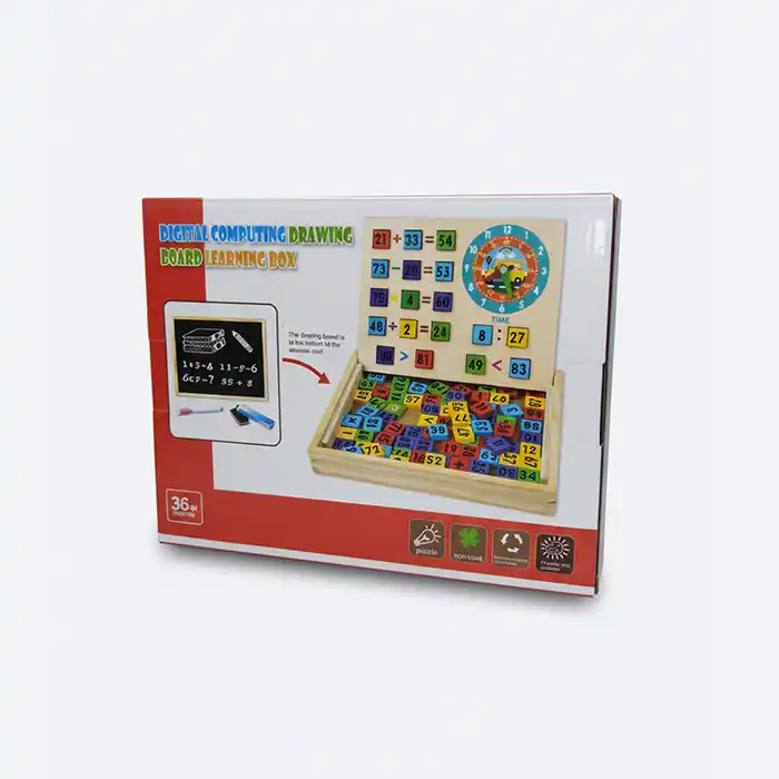 Boîte d'Apprentissage Maths & Dessin 3-en-1 Bois - Qualité