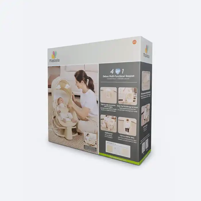 Mastela 4-en-1 : Berceau, Balancelle & Transat Bébé Évolutif