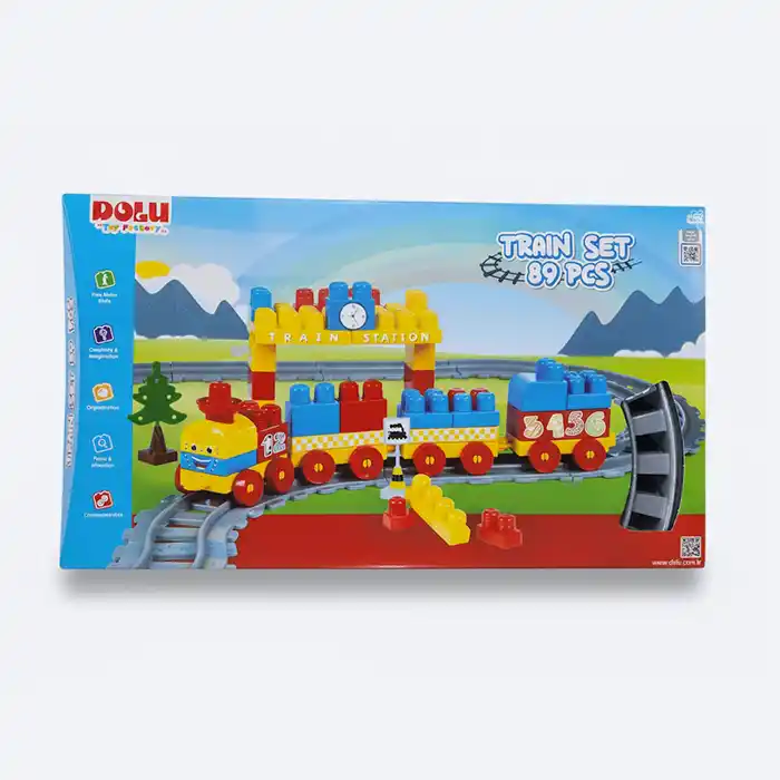 Set Train & Blocs de Construction 89 Pcs - Dolu