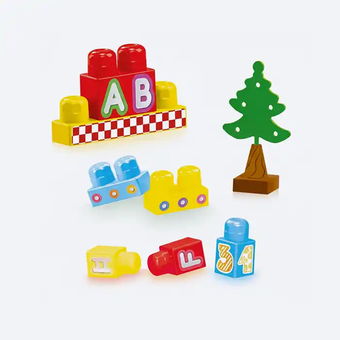 Set Blocs Piste & Voiture 30 Pcs Enfant +18m - Dolu