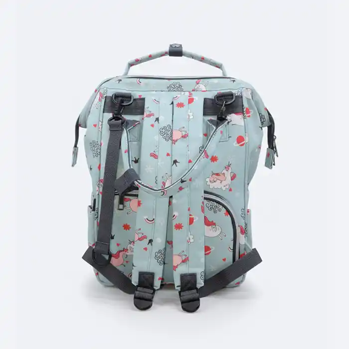 Sac à dos à langer Licorne Living Traveling Share - Bleu Imperméable