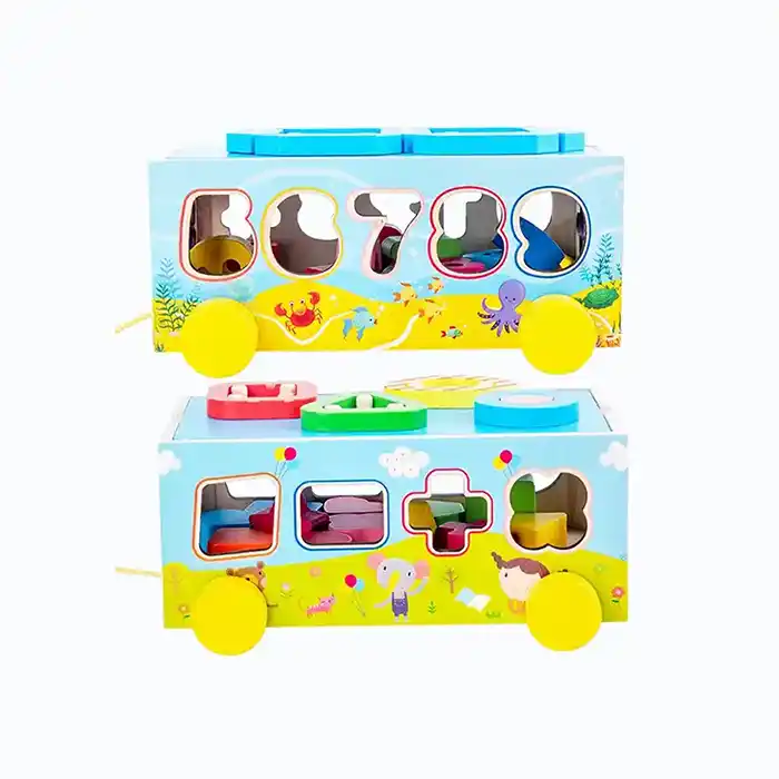 Voiture d'activités Montessori : Chiffres, Formes & Éveil