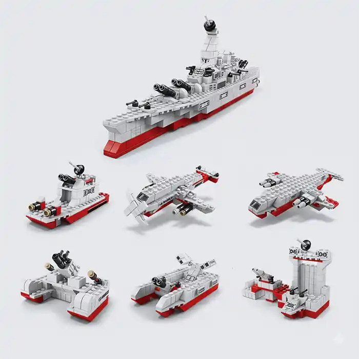 Grand Navire de Guerre 1000 Pcs – Éveil et Créativité Enfant