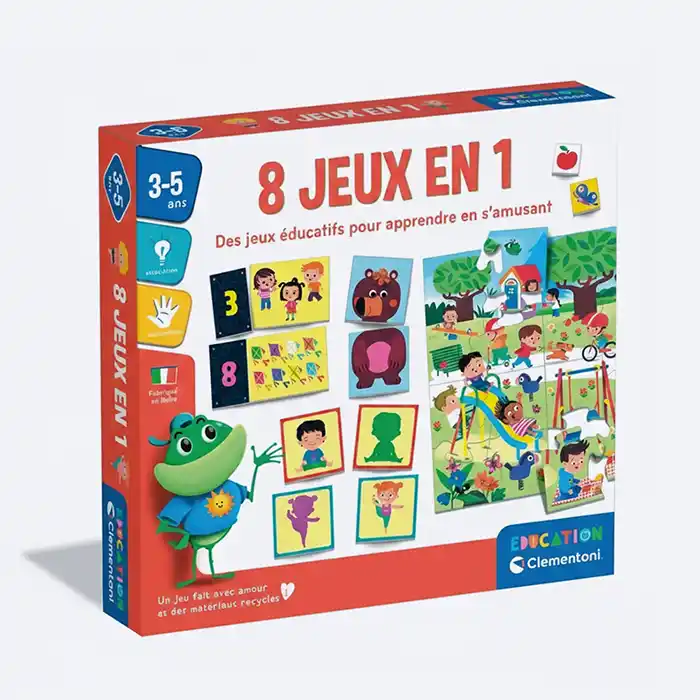 8 Jeux en 1 Clementoni – Éveil Éducatif et Motricité Fine