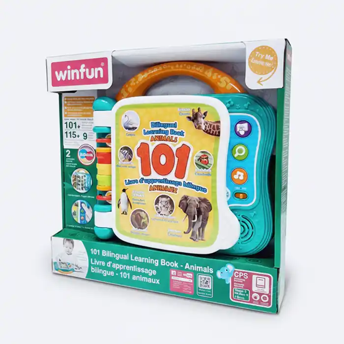 Livre Éducatif 101 Animaux Winfun – Éveil Bilingue Premium