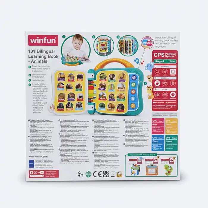 Livre Éducatif 101 Animaux Winfun – Éveil Bilingue Premium