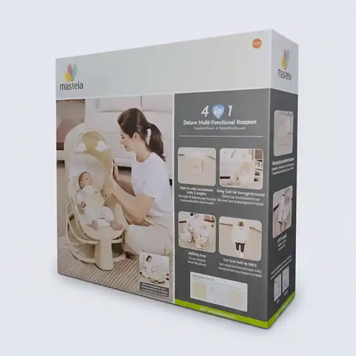 Mastela 4-en-1 : Berceau, Balancelle & Transat Bébé Évolutif