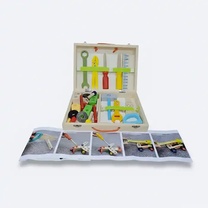 Boîte à Outils en Bois "Toolbox Series" 34 Pcs - Qualité