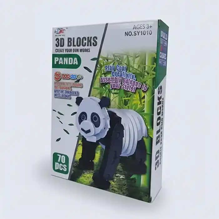 SEN YAN TOYS Blocs 3D Panda Mousse EVA - 70 pièces (dès 3 ans)