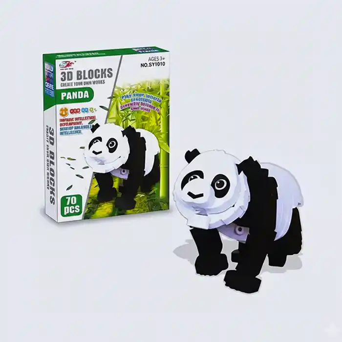 SEN YAN TOYS Blocs 3D Panda Mousse EVA - 70 pièces (dès 3 ans)