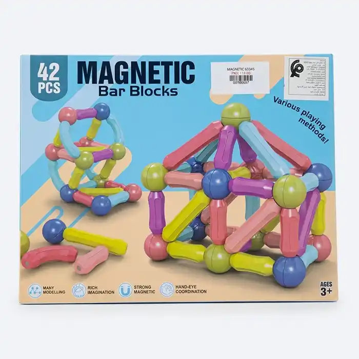 Jeu de Construction Magnétique (42 pcs) – Éveil & Créativité