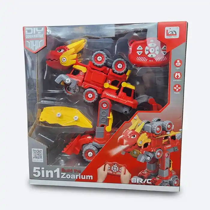 Robot Dinosaure Télécommandé 5en1 DIY – Éveil Éducatif