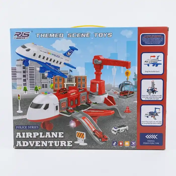 Avion Jouet Pompiers 5en1 Transformable – Éveil Garçon