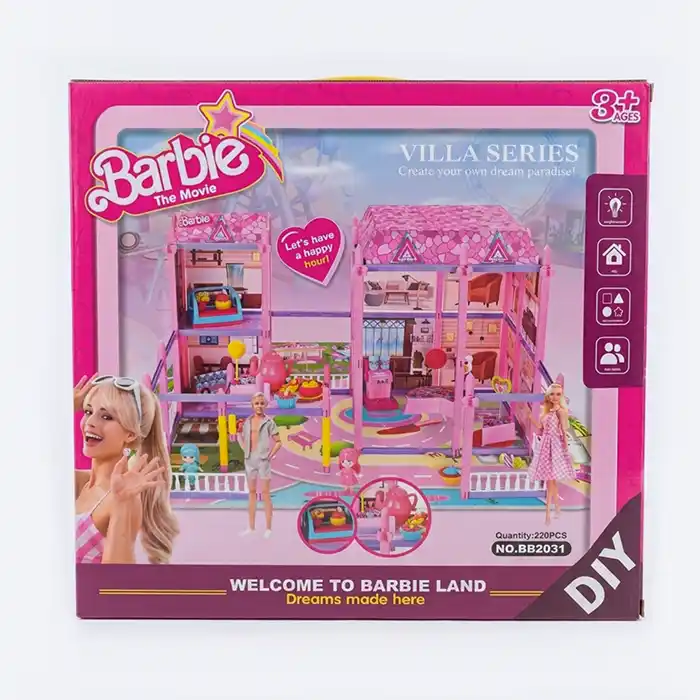 Barbie Villa Series DIY 220 Pcs – Maison Poupée 3 Ans