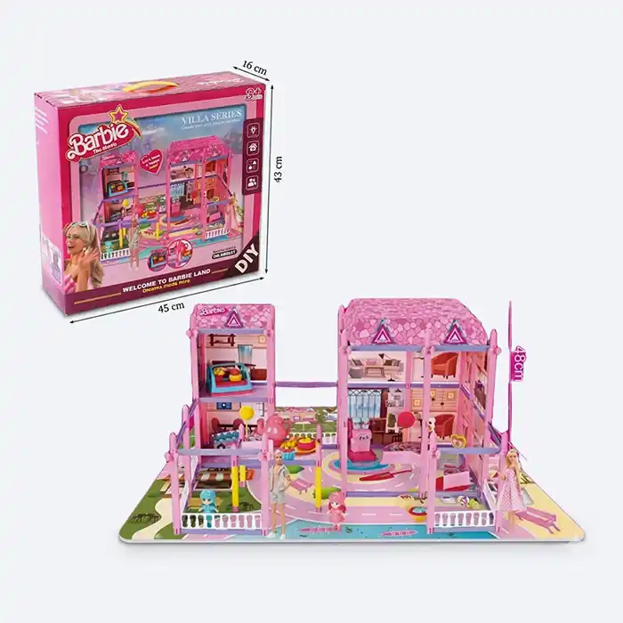 Barbie Villa Series DIY 220 Pcs – Maison Poupée 3 Ans