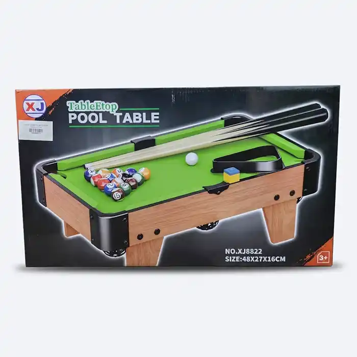Mini Billard Table Bois 48cm – Jeu Famille 3 Ans+