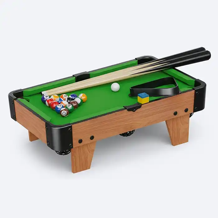 Mini Billard Table Bois 48cm – Jeu Famille 3 Ans+